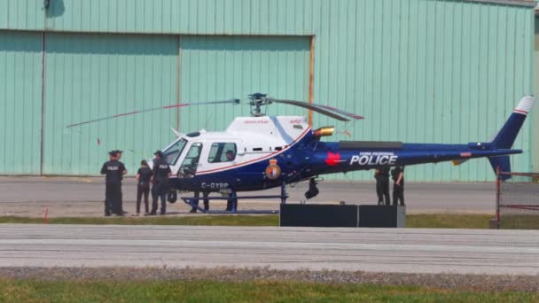 Formação Helicópteros Polícia Policeman Pilotos Alunos Recebem Aulas Treinamento Nas — Vídeo de Stock