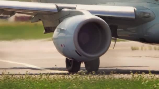 Jet Motor Med Skimmer Dimma Och Distorsion Eller Bildning Temperatur — Stockvideo