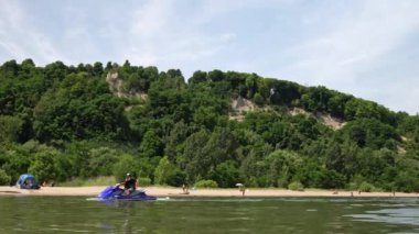 The Scarborough Bluffs or The Bluffs. Towering cliffs along the shoreline of Lake Ontario in the Scarborough neighbourhood of Toronto, Canada. Composed of sedimentary rock and clay.