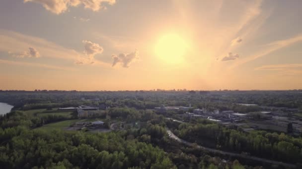 Fabriek Industriële Zone Luchtfoto Fabrikanten Van Mastiek Asfalt Reflecterende Lucht — Stockvideo