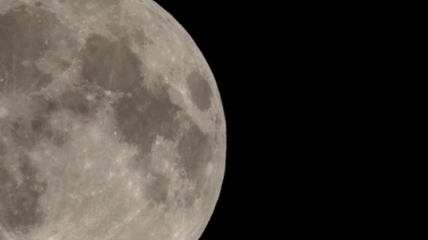 满月在夜空中缓慢移动 月亮魔法仪式的概念 狼人恐怖电影时间的诅咒与变迁 — 图库视频影像