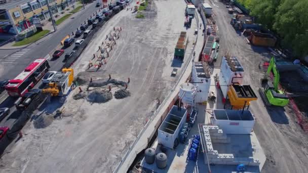 Progreso Del Proyecto Túneles Eglinton Midland Scarborough Túnel Perforación Máquina — Vídeos de Stock