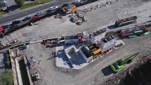 Progrès Construction Prolongement Métro Scarborough Pour Remplacer Ligne Scarborough Prolongement — Video