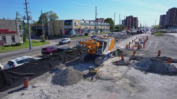 Progrès Construction Prolongement Métro Scarborough Pour Remplacer Ligne Scarborough Prolongement — Video