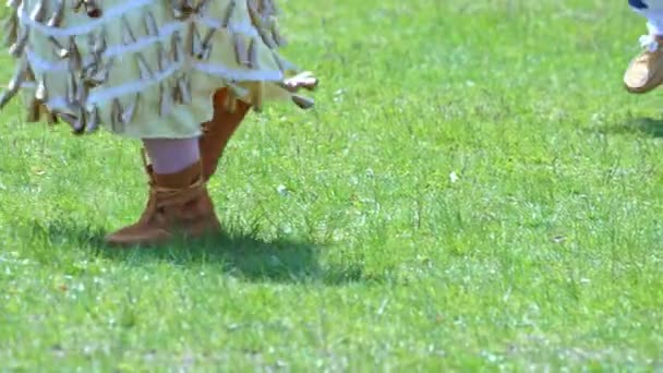Pow Wow Inhemsk Traditionell Dans Spirit Powwow Värd För Spirited — Stockvideo