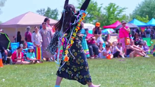 Pow Wow Infödda Artister Spirit Powwow Värd För Spirited People — Stockvideo