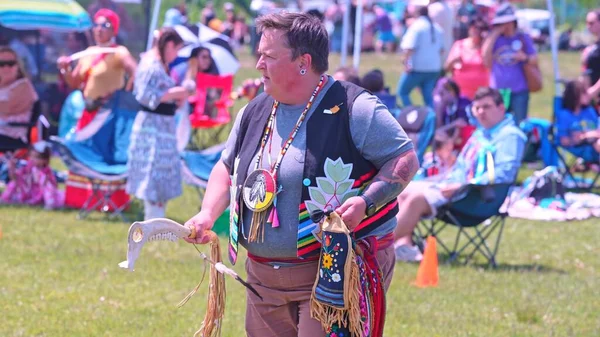 Två Andar Pow Wow Andar Människor Första Nationerna Powwow Tjusiga — Stockfoto