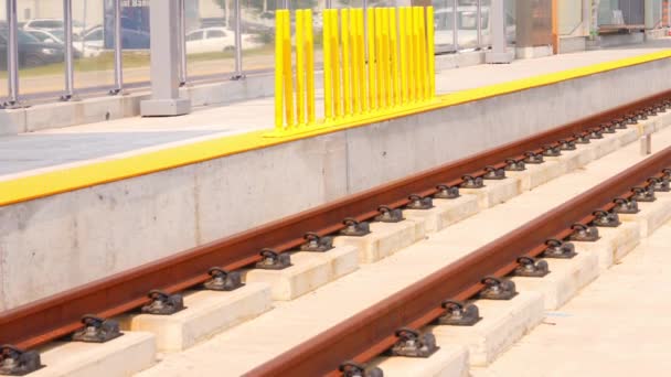 Lrv Testing Underway Sign Novo Eglinton Crosstown Lrt Golden Mile — Vídeo de Stock
