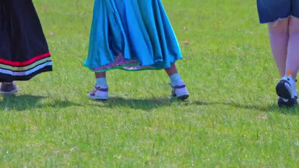 友谊圈哇 土著舞蹈 由第一民族的双灵人主持的 双灵奇观 欢迎所有人参加友谊之舞 2023年5月27日 加拿大安大略省多伦多 — 图库视频影像
