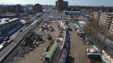 Scarborough Subway Extension construction tunnel for boring machine TBM, Bring the TTC Line 2 subway service into Scarborough: Toronto, Ontario, Canada - February 6, 2023