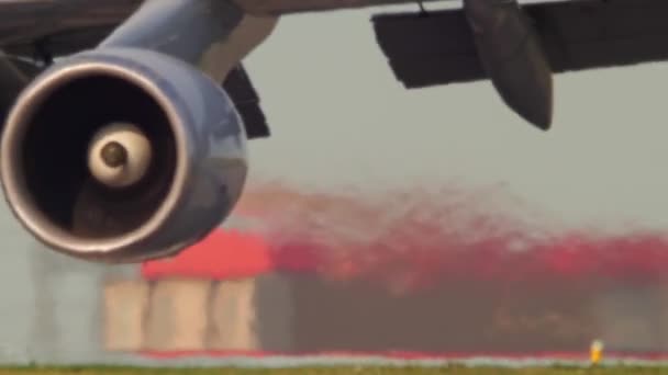 Motore Jet Vicino Con Ondata Calore Distorsione Dell Atmosfera Causata — Video Stock