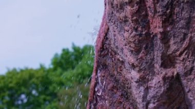 Rosetta McClain Bahçeleri 'nde kaynak suyu ile birlikte ağır çekim. Toplum eylemcisi ve çevreci onuruna isimlendirildi. Toronto, Kanada 'nın doğu kesiminde Scarborough' da bulunan bir halk bahçesi..