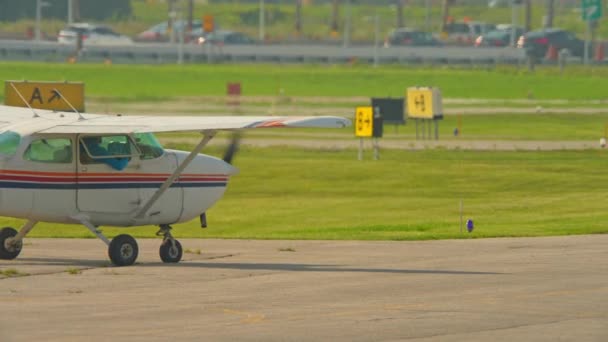 Aulas Pilotagem Treinamento Voo Para Licença Piloto Recreativo Motor Avião — Vídeo de Stock