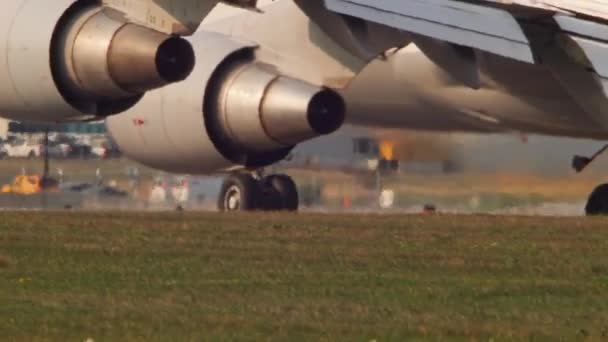 Jet Engine Close Heat Haze Atmosphere Distortion Caused Heat Wave — Video
