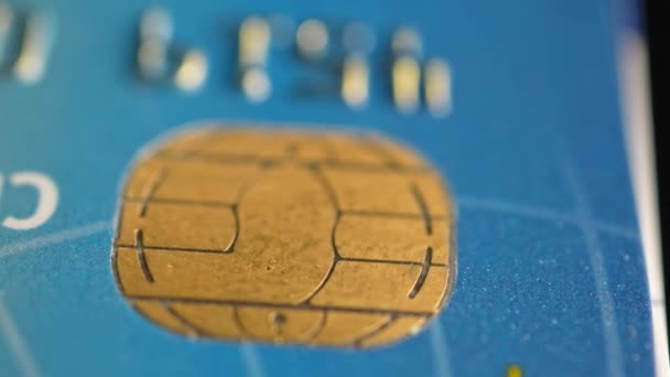 Πιστωτικές Κάρτες Chip Τραπεζική Τεχνολογία Απειλή Για Υψηλά Επιτόκια Καθυστερημένες — Αρχείο Βίντεο