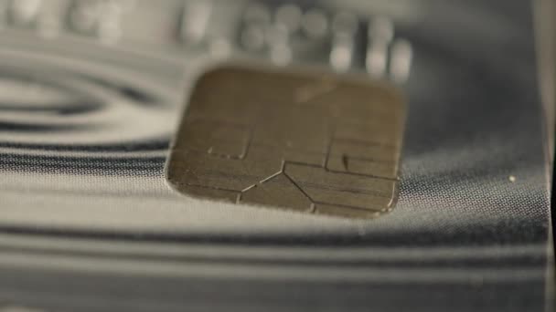 Kreditkarten Chip Banking Technologie Drohen Hohe Zinsen Verspätete Gebühren Inflation — Stockvideo