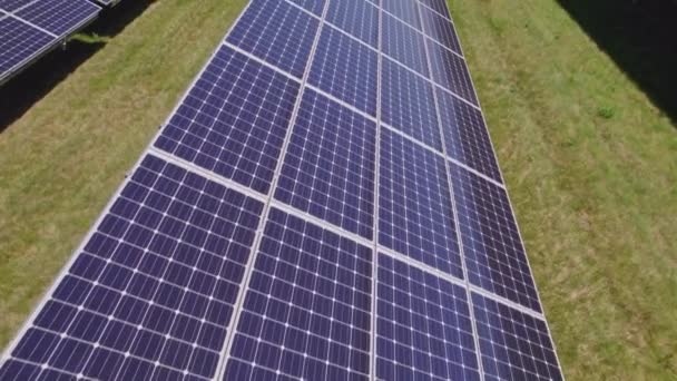 Flying Large Industrial Farm Solar Energy Production Solar Power Solar — ストック動画