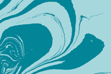 Okyanus mermer sanat soyut. Doğal rastgele ebru. Tarzı ile mermer swirls ya da kırmızı akik taşlı dalgaların. Mavi boya şekiller. Vektör.