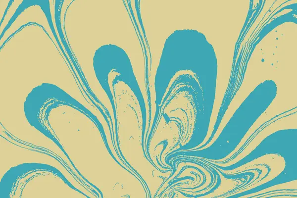 Abstrakt Ocean Marmor Konst Naturliga Slumpmässiga Ebru Konstnärliga Stil Med — Stock vektor