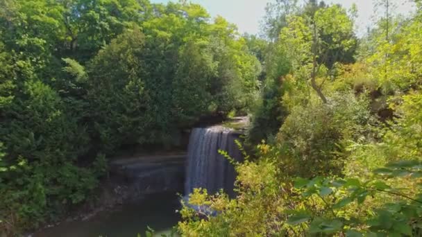 Bridal Veil Falls Sur Île Manitoulin Ontario Canada Arrêt Populaire — Video