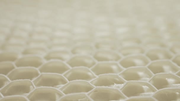 Honeycomb Shape Pattern Filter Focus Shift Macro Shallow Depth Field — Stock Video