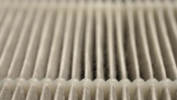 Macro Inclinación Enfoque Filtro Aire Partículas Alta Eficiencia Filtro Aire — Vídeo de stock