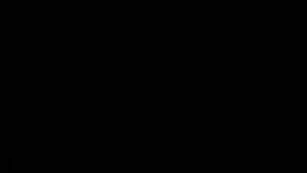 Партійний Ріг Або Вибух Розгортається Чорному Тлі Моторошного Жанру Жахів — стокове відео
