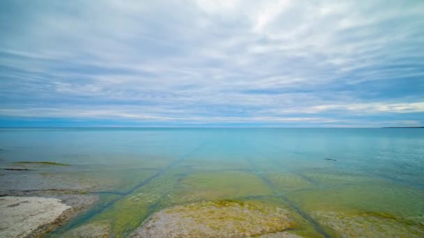 Timelapse Prince Edward County Beach Ontario Jezioro Ontario Kanadzie Hrabstwo Wideo Stockowe bez tantiem