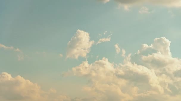 Bulutlar Zaman Aşımına Uğrar Mavi Gökyüzü Hızlı Değişen Bulutlar Yaz — Stok video