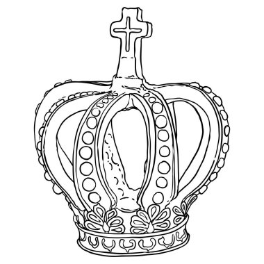 Kral ya da Kraliçe tacı. Coronet Jewel 'in taç giyme töreni, Birleşik Krallık' ın anayasal sorumlu hükümeti ve hükümranlığı veya kralın otoritesini temsil eder. Altından yapılmış devlet tacı.