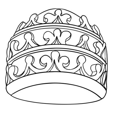Crown from over the baby Jesus Christ, Son of God. Christian art, symbolic representation of Jesus' divine nature as the King of Kings. Crown represents Jesus' sovereignty and ruler of the universe.  clipart