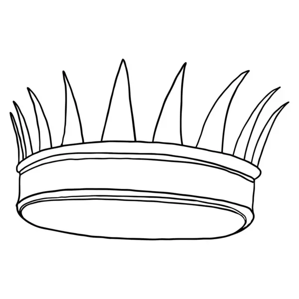 Incisione Disegno Corona Con Gioielli Corona Incoronazione Del Illustrazione Del — Vettoriale Stock