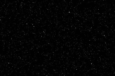 Siyah arka plan üzerine izole soyut grenli doku. Üstten Görünüm. Toz, kum darbe düz bir yüzeye veya tablo üzerinde yayılan siluet. 