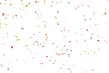 Renkli patlama konfeti. Grenli glitter ve sprinkles. Soyut tatil illüstrasyon. Beyaz arka plan üzerinde izole. Dokulu izole üzerinde beyaz arka plan. Vektör.