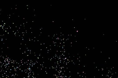 Renkli patlama konfeti. Grenli dokulu doğum tasarım glitter tasarım şablonu doğum günü ve tatil görseller için tebrik kartları ve afiş, için. Vektör.