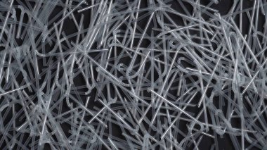 Plastik saman atığı koleksiyonu. Meyve suyu kokteyli plastik pipet yavaşça siyah arka planda dönüyor. Plastik çöp çevresel kirlilik sorunu. Tek kullanımlık plastik ve ekoloji kavramı yok. 