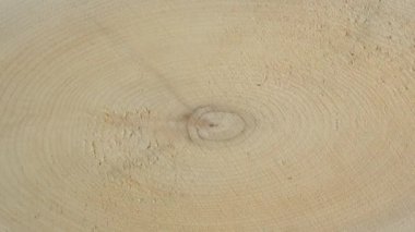 Ağacın çapraz kesiminde yaş halkaları var. Daire şeklinde ahşap kesit kesimi ya da kesik ağaç gövdesi deseni ve yaş halkası çizgileri..