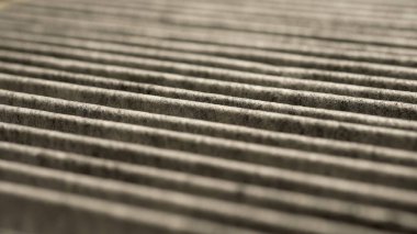 Hava filtresi yüzey desenli makro, toz alerjisi ve mevsimsel polen alerjilerini önlemek için temiz hava ve hijyen bakımında kullanılır. Merkezi havalandırma sistemi fırını için filtre. 