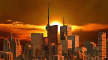 Toronto şehri, iklim değişikliğinin yol açtığı eşi görülmemiş bir sıcak dalgası ve ısı pusundan muzdarip. Atmosfer bozulmasının sanatsal etkileri, gri hava sisi ya da sıcak yaz mevsiminde batan güneş..