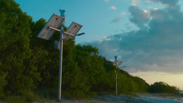 Wind Solar Hybrid Autonomous System Monitor — Stock Video