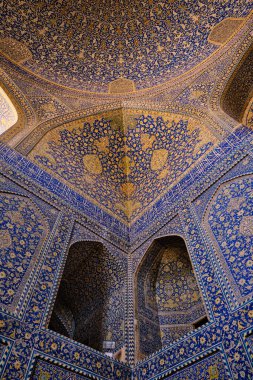 İsfahan, İran, 06.30.2023: Şah Camii, İsfahan, İran, Şah camisinin mimari detayları.