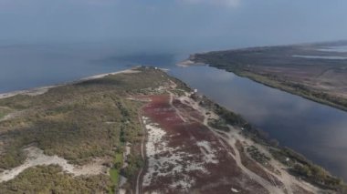 4k drone görüntüsü, Nilüfer nehri Mara Denizi 'yle buluşuyor..