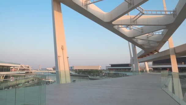 Qana Nábřeží Rozvoj Abu Dhabi Pulzující Rozmanité Zábavní Rekreační Destinace — Stock video