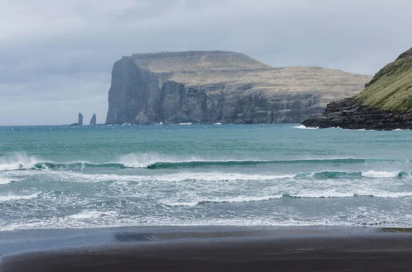 Playa Tjornuvik Pequeño Pueblo Pescadores Con Encanto Streymoy Islas Feroe — Foto de Stock