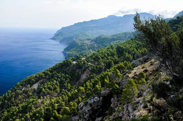 Serra de Tramuntana kıyıları Mayorka, İspanya, Avrupa 'da, güzel bir yaz gününde