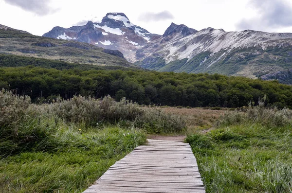 Cesta Laguna Esmeralda Parku Tierra Del Fuego Ushuaia Paragonia Argentina — Stock fotografie
