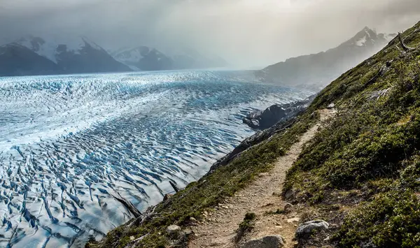 Вид Сірий Льодовик Національному Парку Торрес Дель Пейн Чилі Південна — стокове фото