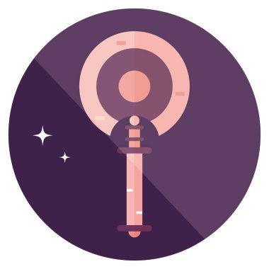 İzole edilmiş ortaçağ balta silah ikonu Vektör illüstrasyonu