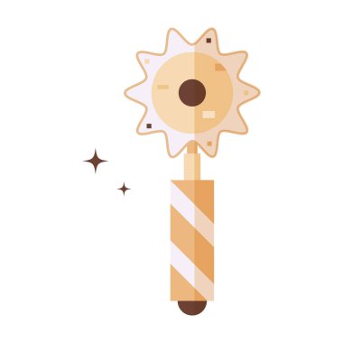 İzole edilmiş ortaçağ paten silahı ikonu Vektör illüstrasyonu