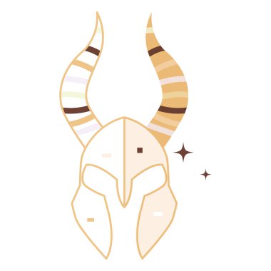 İzole edilmiş ortaçağ şövalye miğferi ikonu Vektör illüstrasyonu